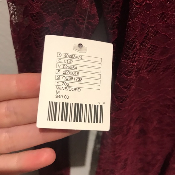 NWT Urban Outfitters Lace Open Back Bodysuit - Picture 4 of 6